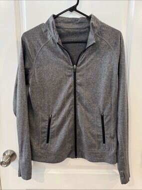 Women's Gray Full-Zip Active Jacket